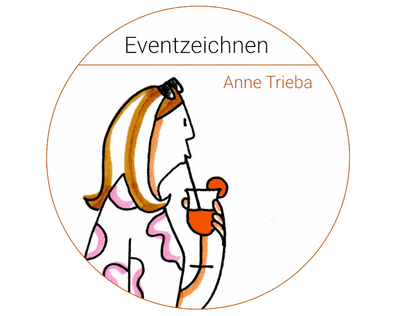 Eventzeichnen Anne Trieba, Showk&uuml;nstler &middot; Kinder Frankfurt, Logo